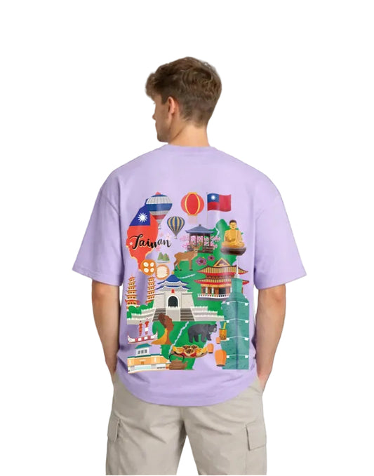 GenZeeculture Taiwan Culture Graphic Oversized T-Shirt