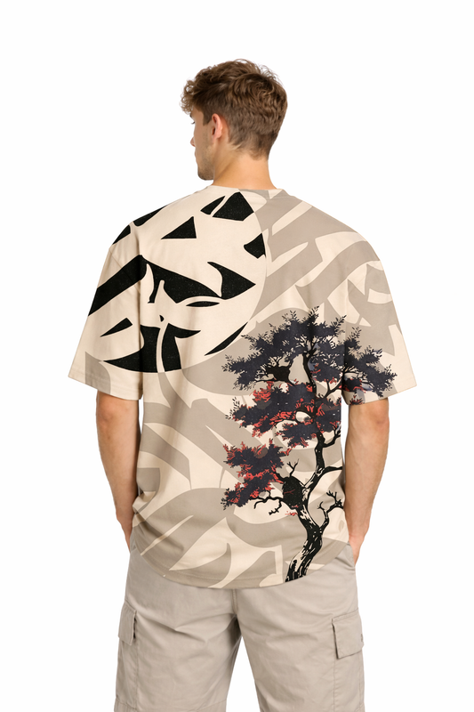 Japanese Art Inspired Oversized - Tee