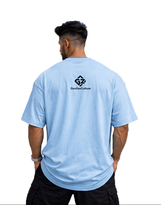 Skull bloom Ice Blue Tee