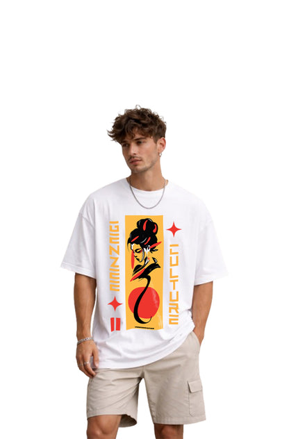 Anime Culture Graphic T-Shirt – Teal Blue