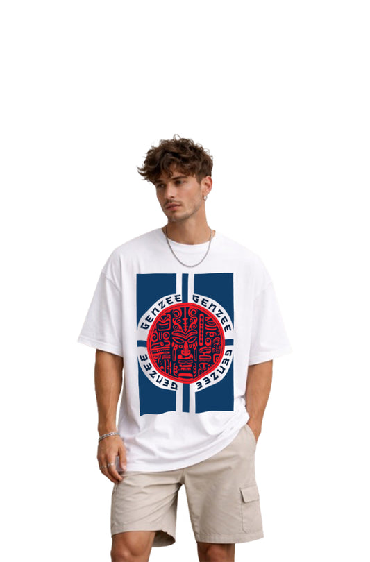 Men’s Navy Blue Graphic Printed T-Shirt