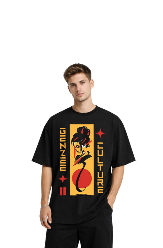 Anime Culture Graphic T-Shirt – Black | Front & Back Print